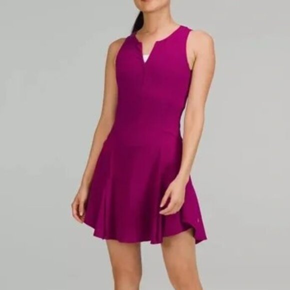 Lululemon Everlux Short Lined Tennis Dress Magenta Purple Size 8 - Picture 1 of 11